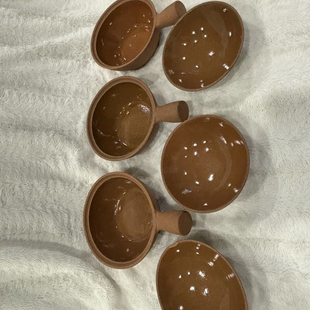 Three Williams Sonoma Bret Bortner design clay pots